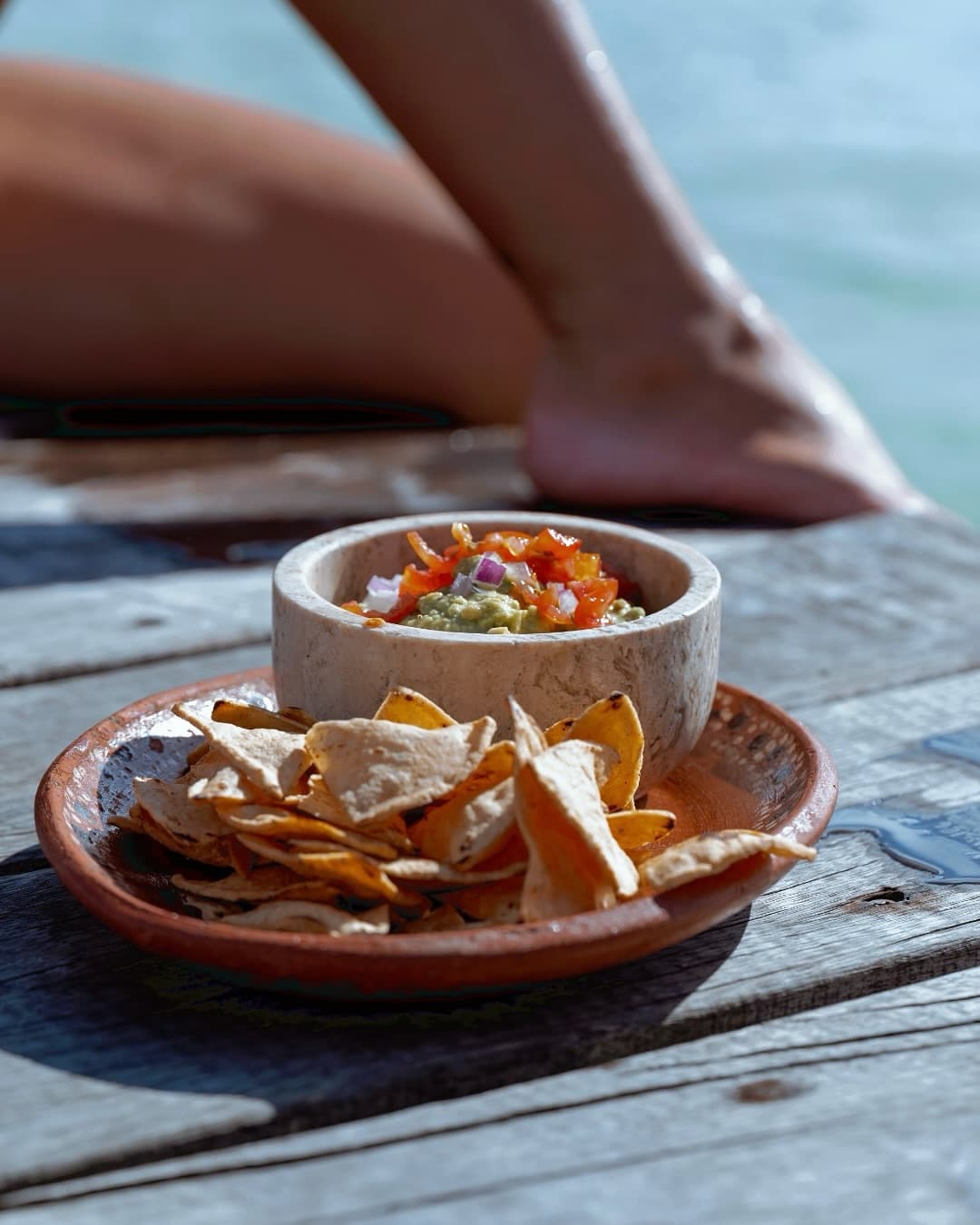 Tropical guacamole with fresh pineapple and crispy totopos